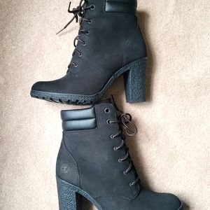 Timberland Tillston Lace Up Black Boot Size Womens 7 NWOT